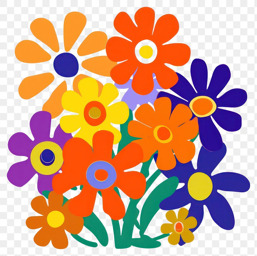 PNG A vector graphic of flowers graphics asteraceae dynamite.