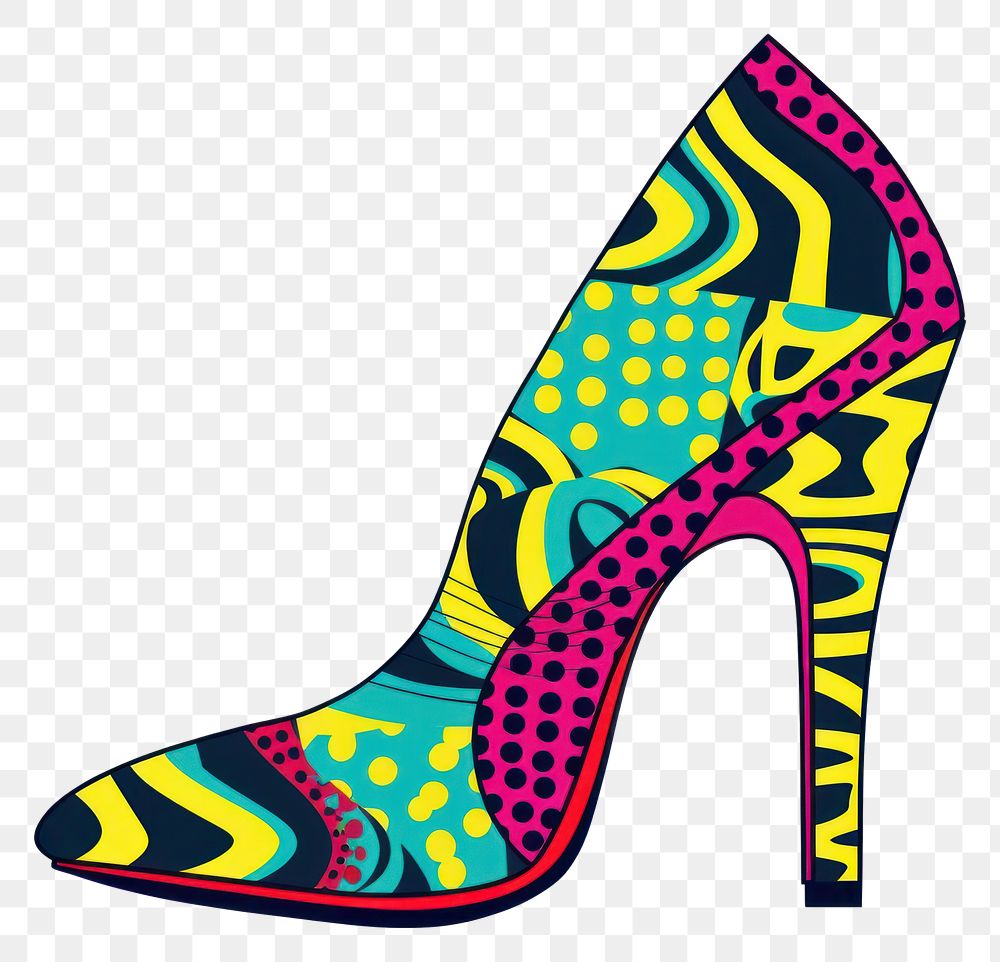 PNG A vector graphic of high heel clothing footwear apparel.