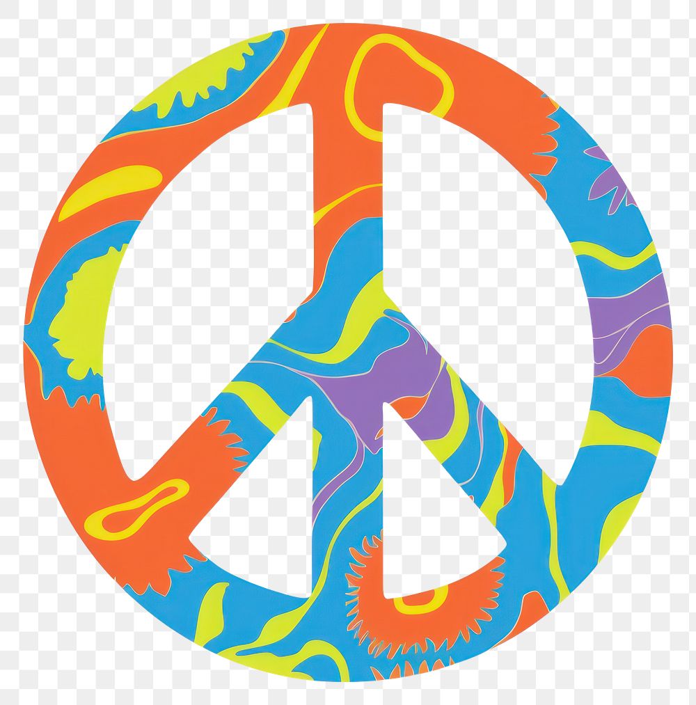 PNG A vector graphic of peace symbol logo sign.
