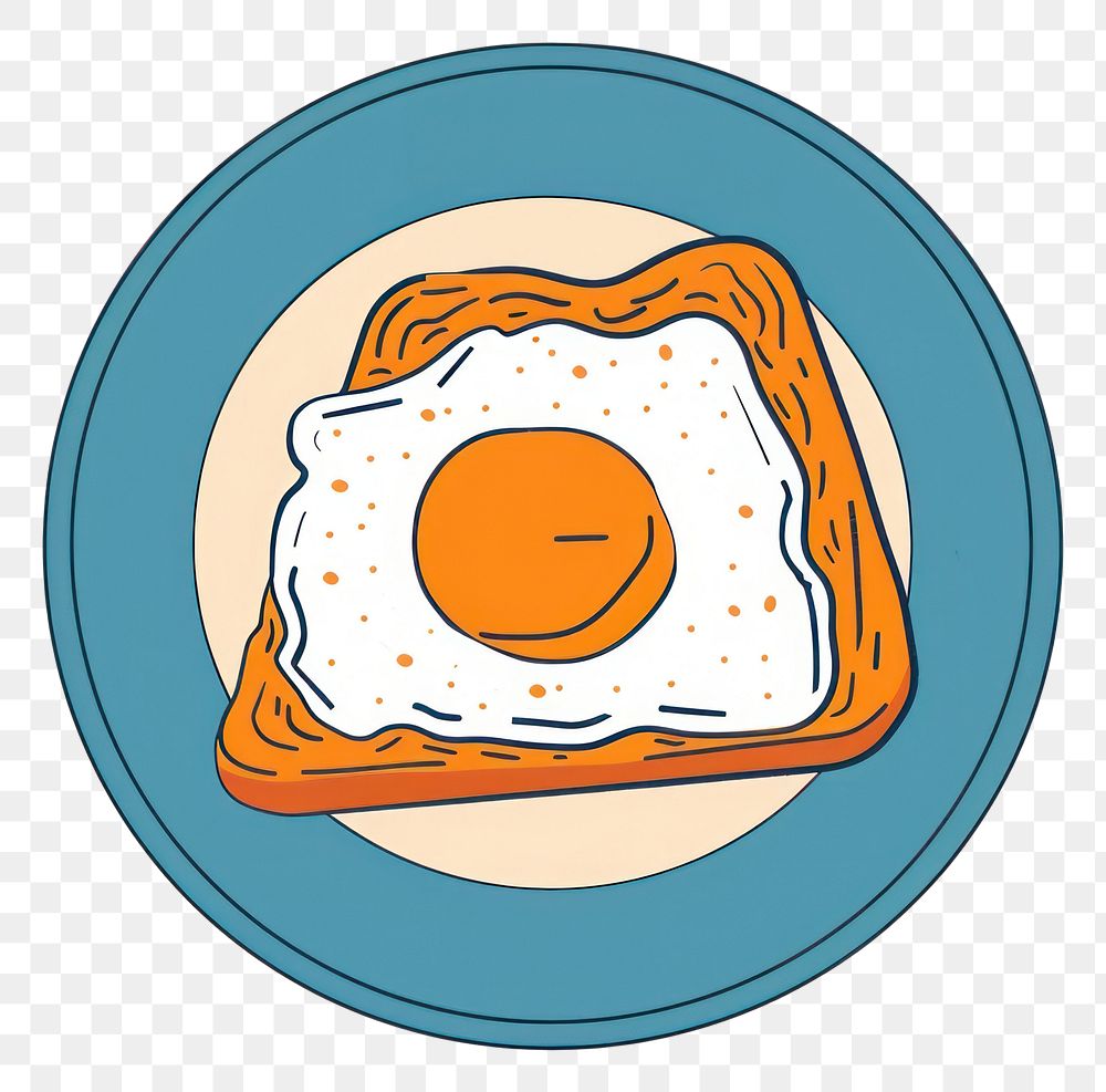 PNG Minimalist symmetrical breakfast bread toast food.