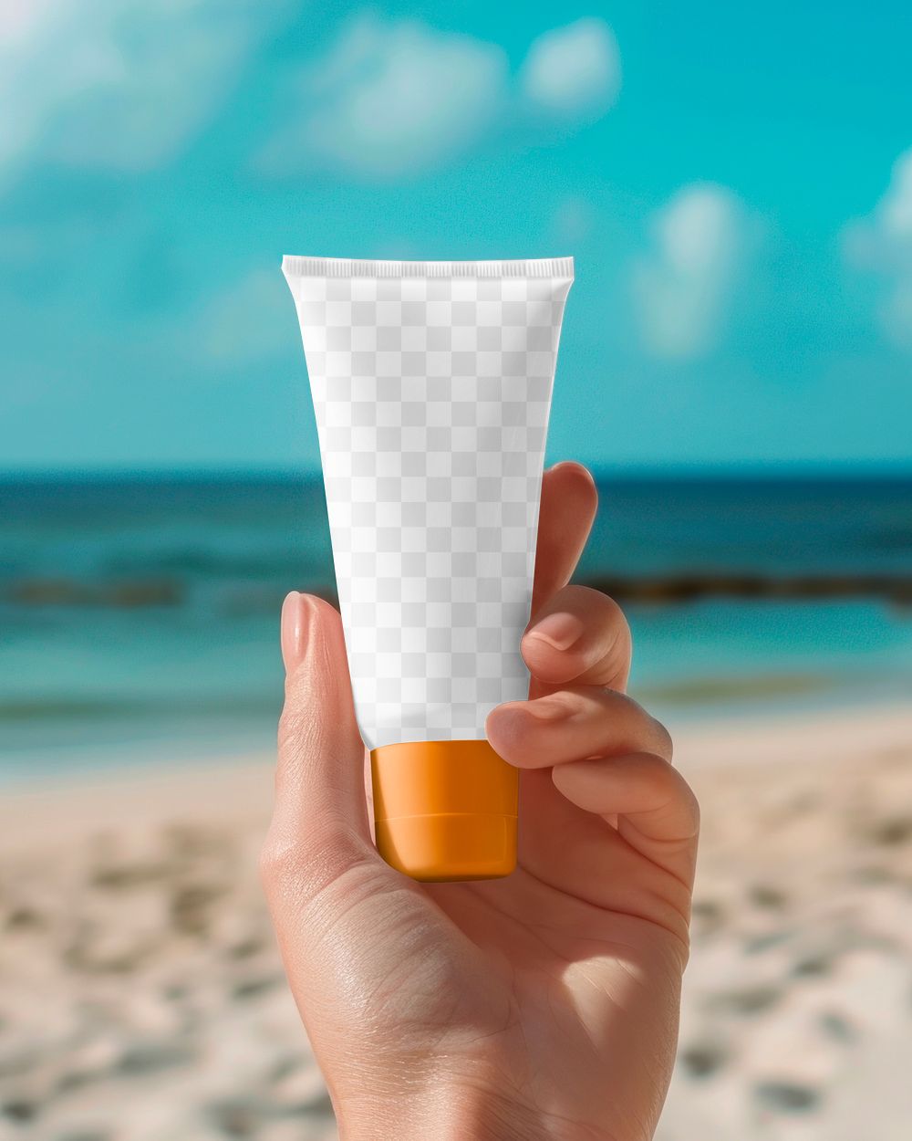 PNG Cream tube mockup, transparent design