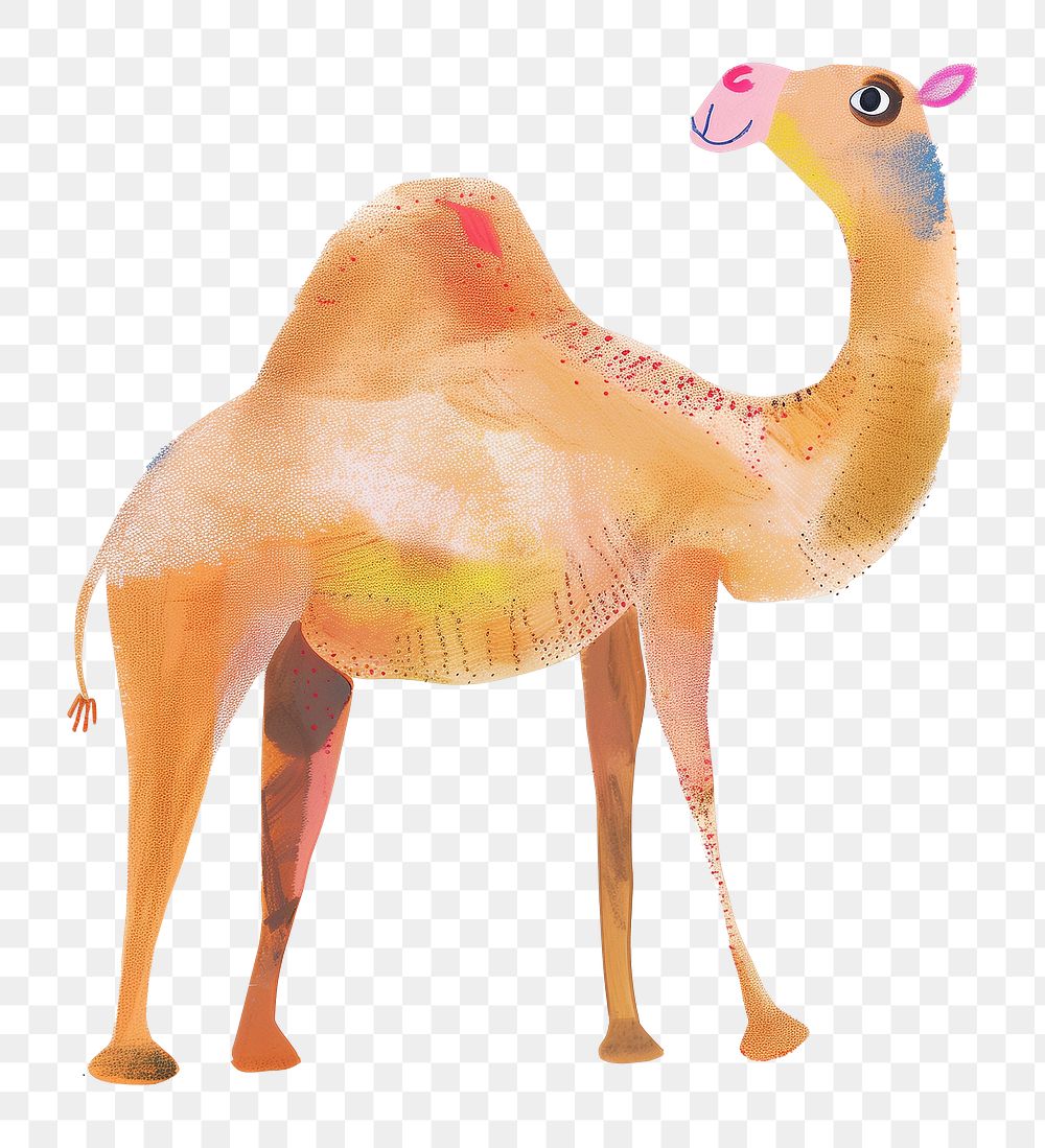 Camel png wild animal digital art, transparent background