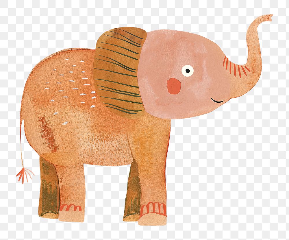 Elephant png wild animal digital art, transparent background