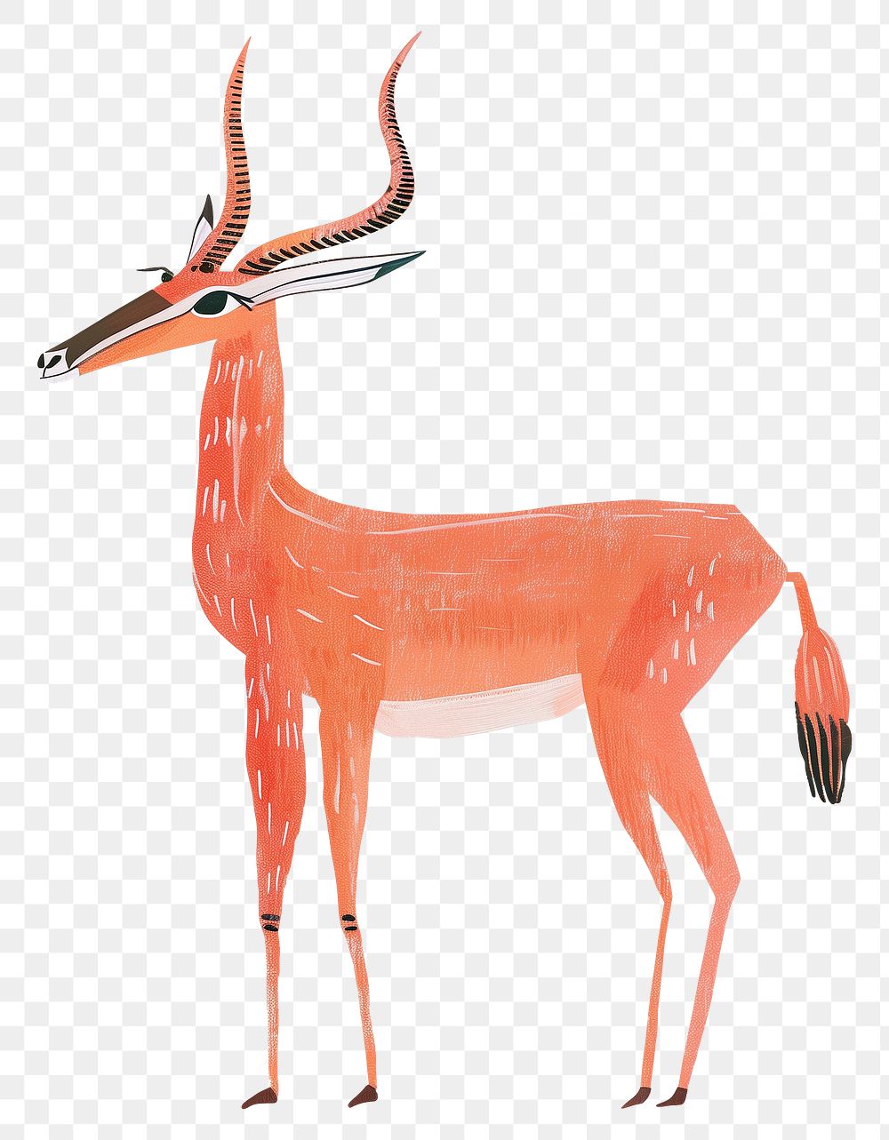Impala png wild animal digital art, transparent background