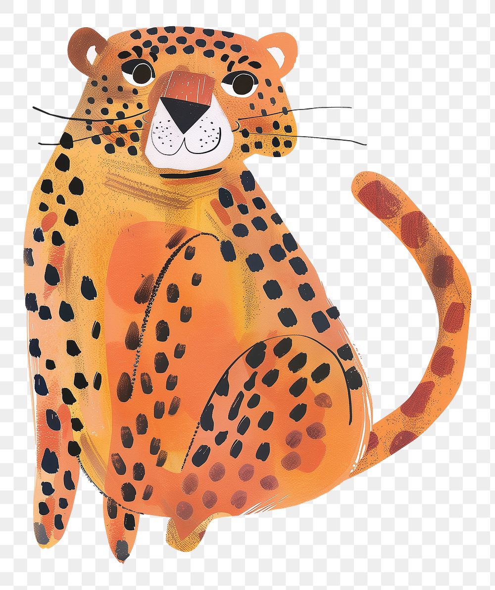 Jaguar png wild animal digital art, transparent background
