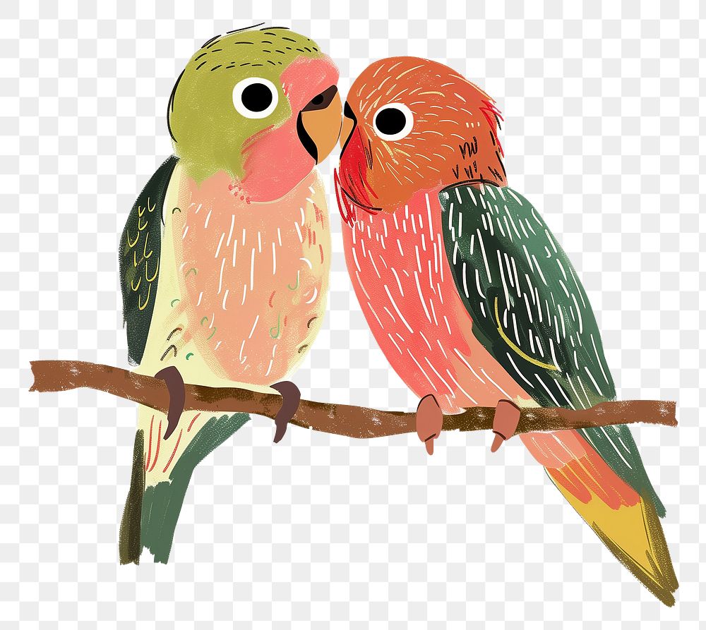 Lovebird png wild animal digital art, transparent background