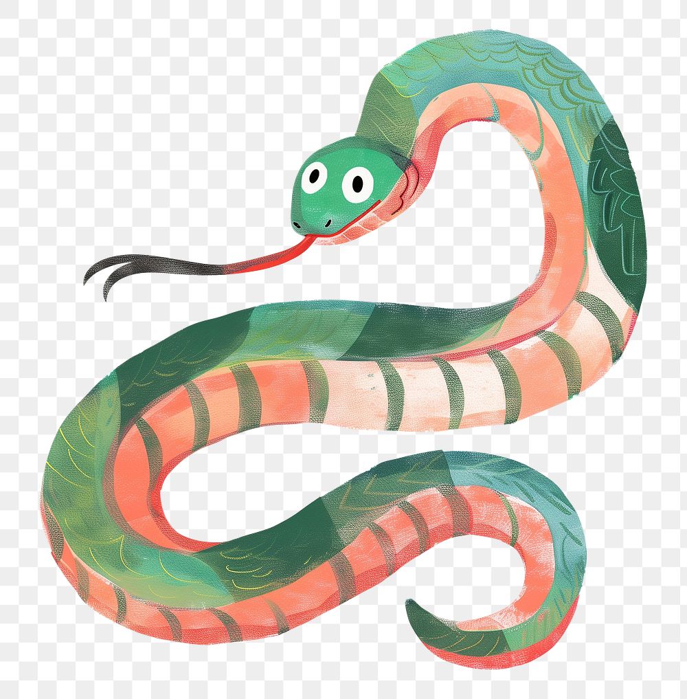 Snake png wild animal digital art, transparent background