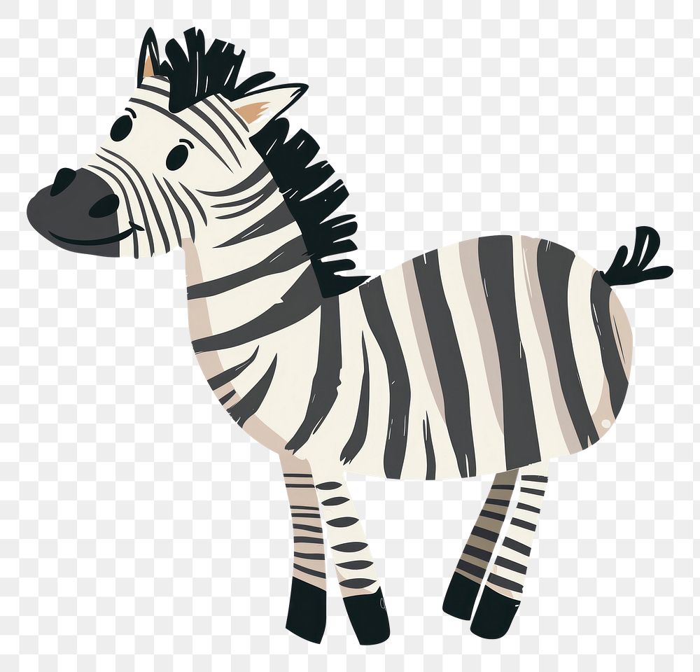 PNG Cute zebra illustration animal wildlife mammal.
