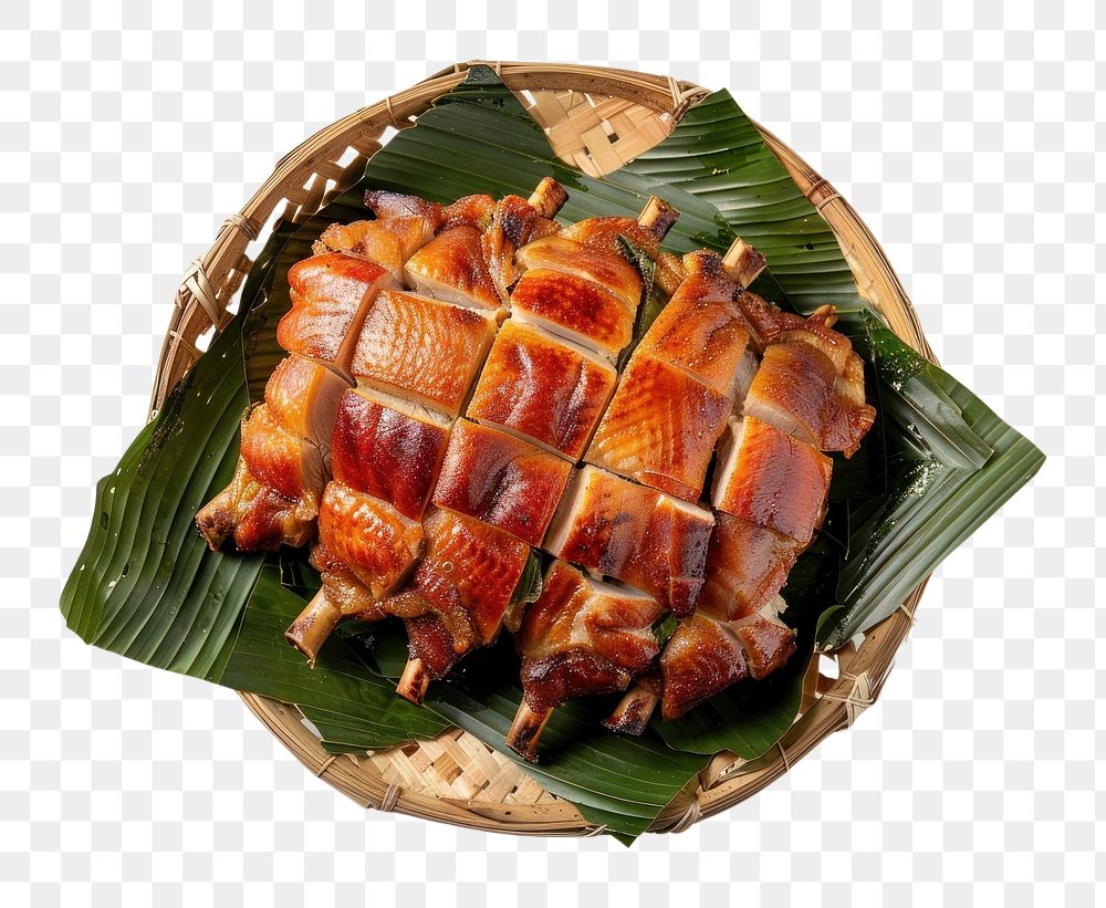 PNG Lechon food mutton meat.