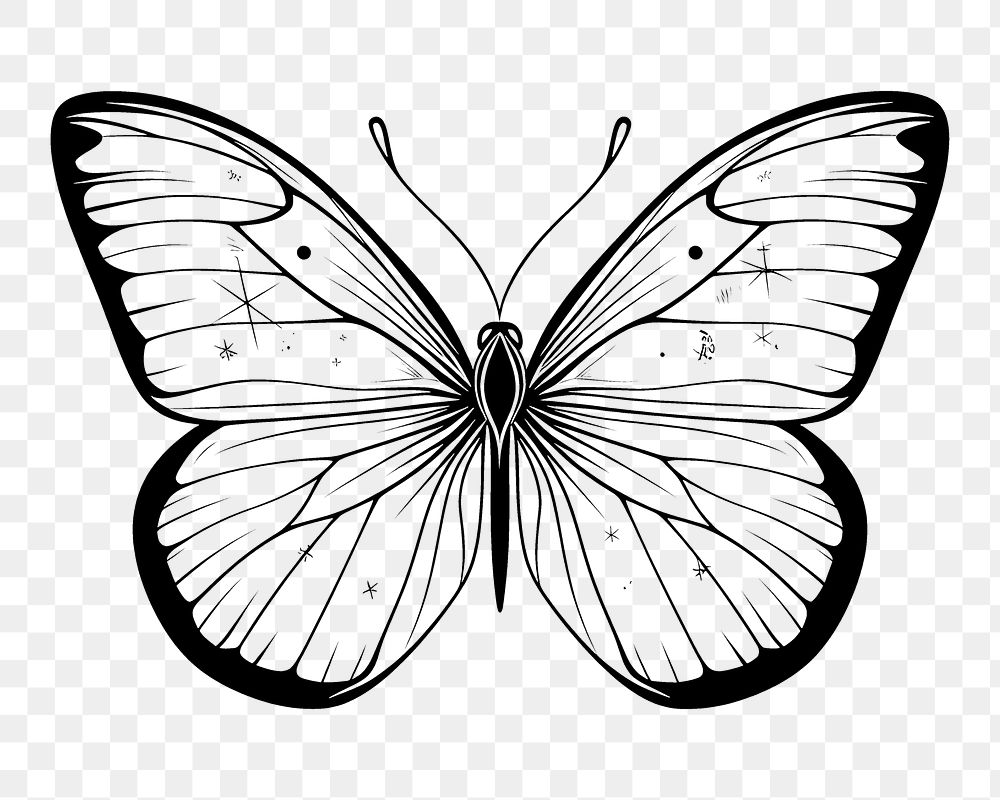 PNG Aesthetic butterfly logo art illustrated drawing.