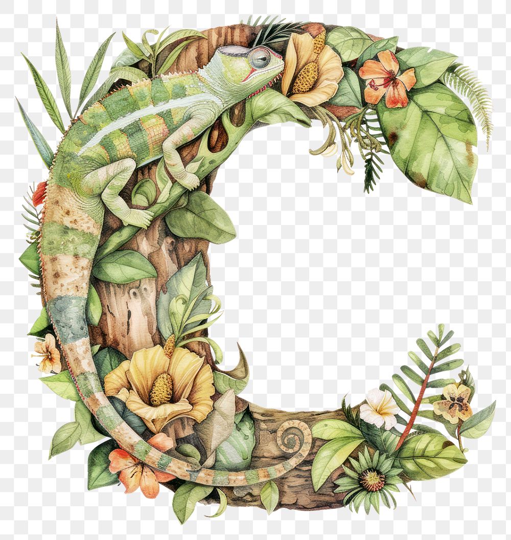 PNG The letter C nature white background dinosaur.