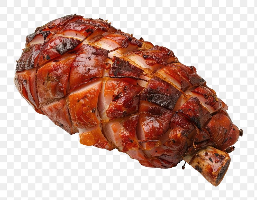 PNG  Roasted ham food meat pork.