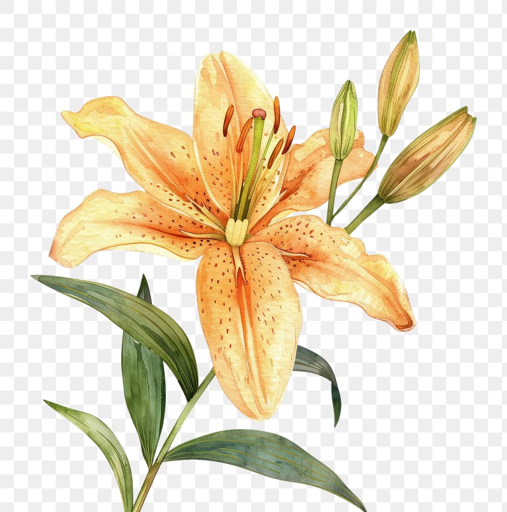 PNG  Lily blossom flower anther