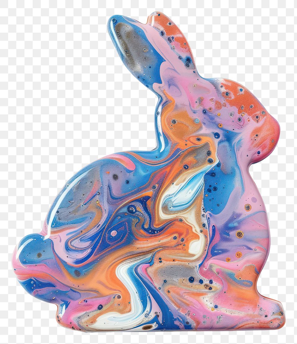 PNG  Acrylic pouring bunny accessories accessory pottery.