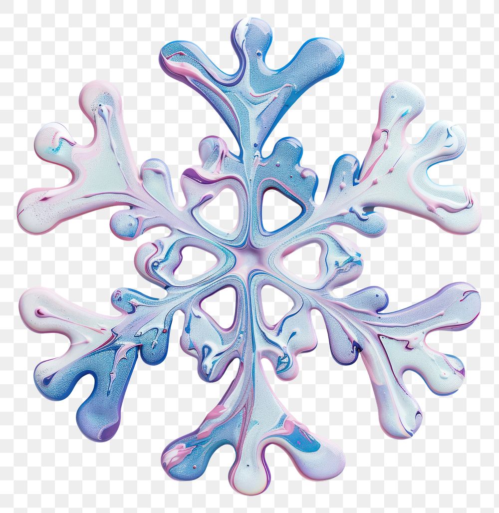 PNG  Acrylic pouring snowflake accessories accessory outdoors.