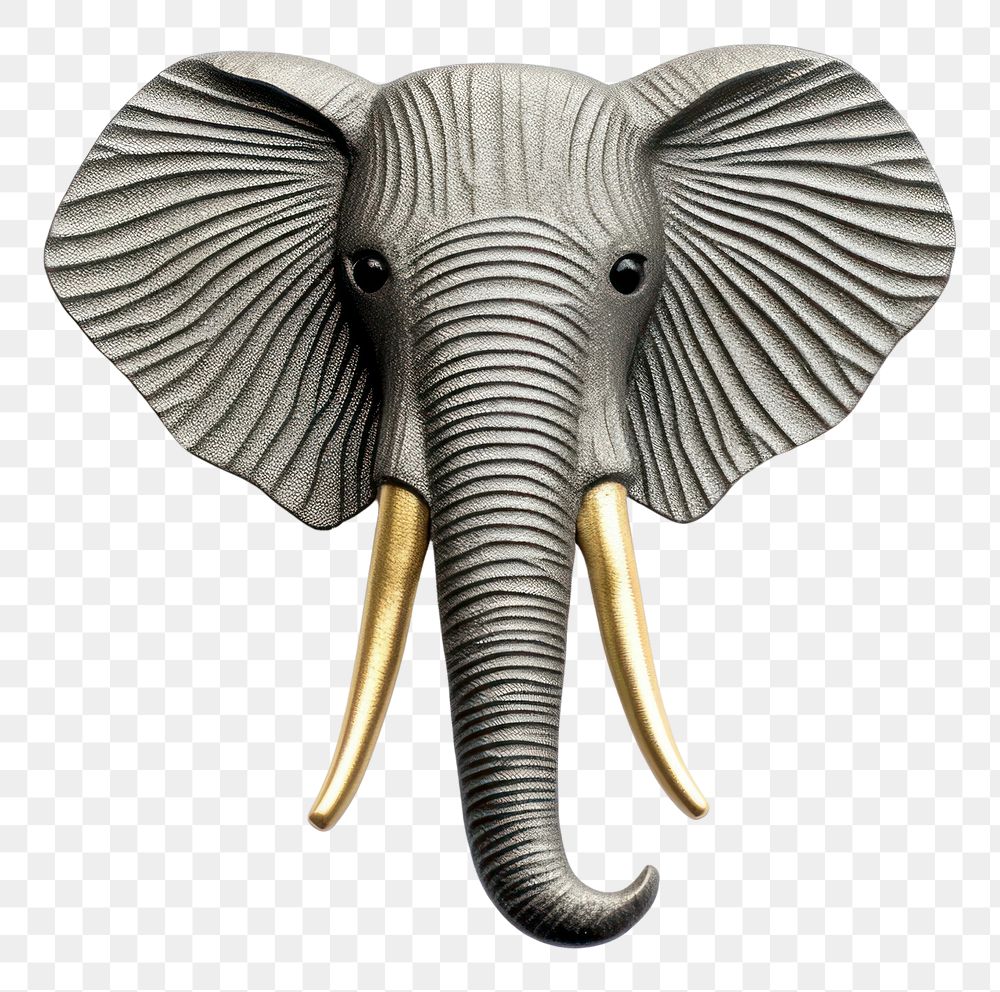 PNG Brooch of elephant wildlife animal mammal.