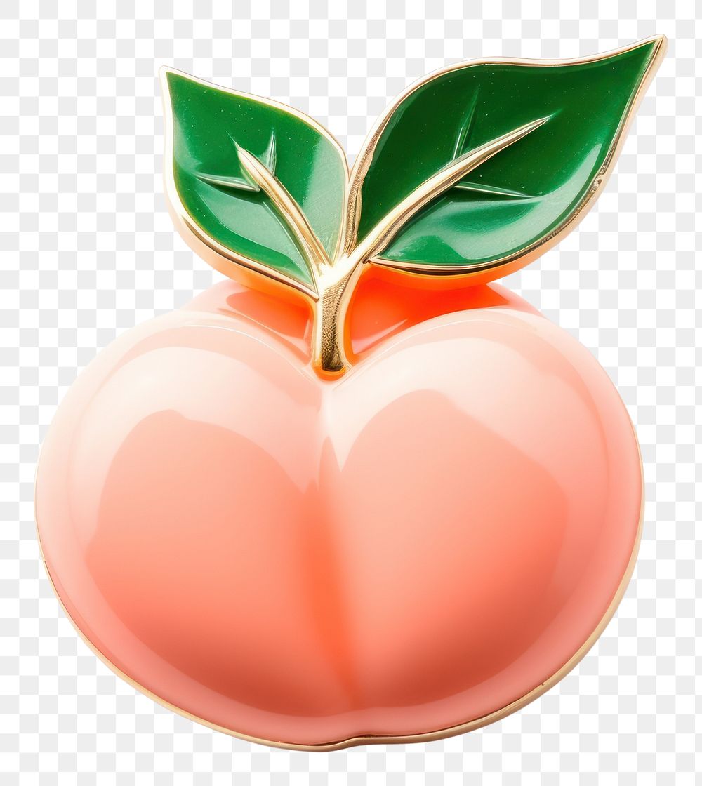 PNG Brooch of peach accessories accessory porcelain