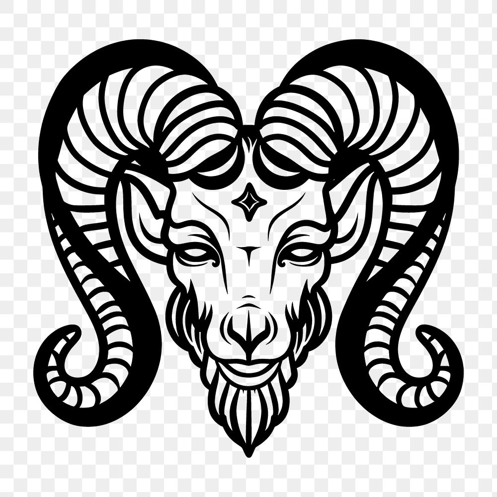 PNG Surreal aesthetic aries logo art illustrated wildlife.