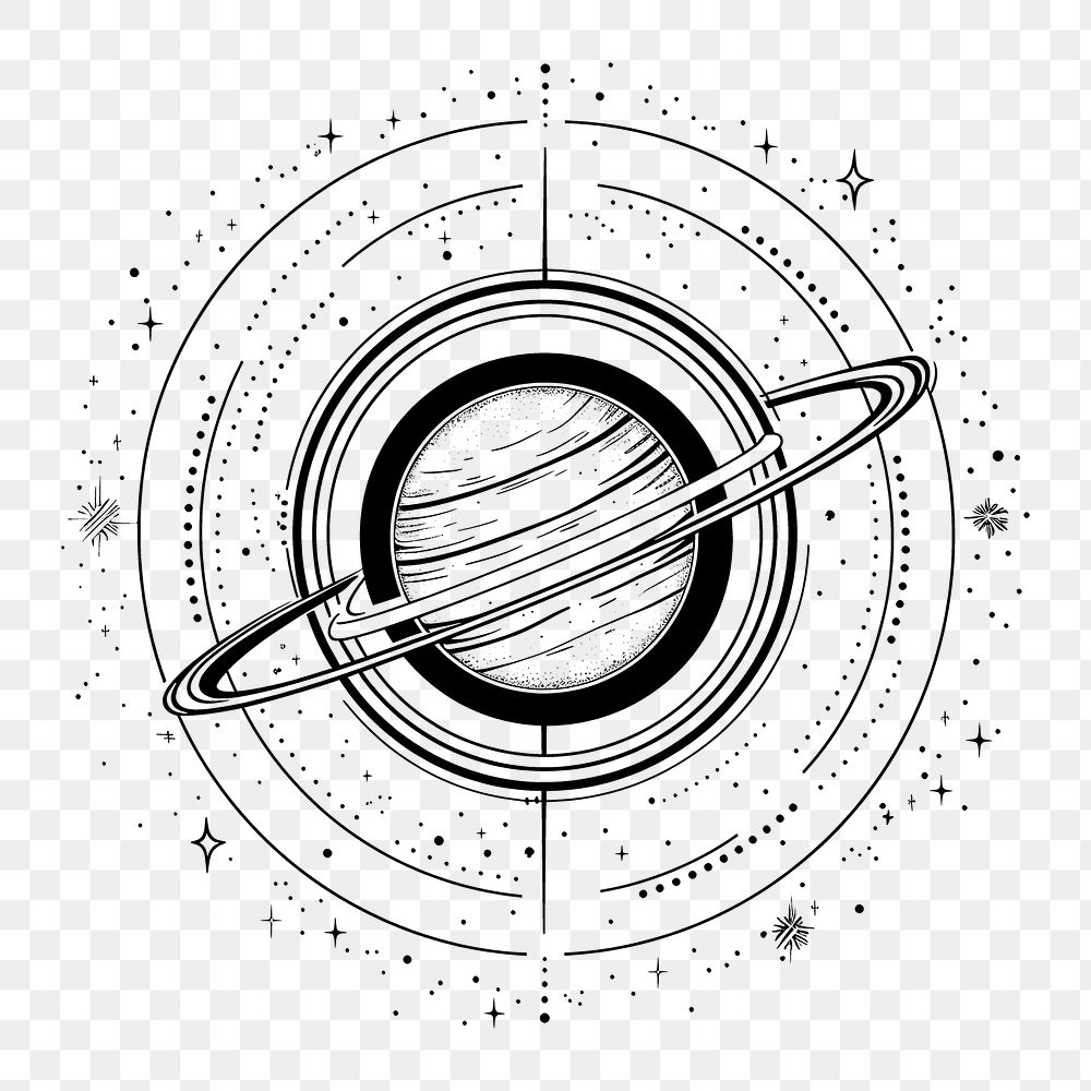 PNG Surreal aesthetic planet logo astronomy appliance universe.