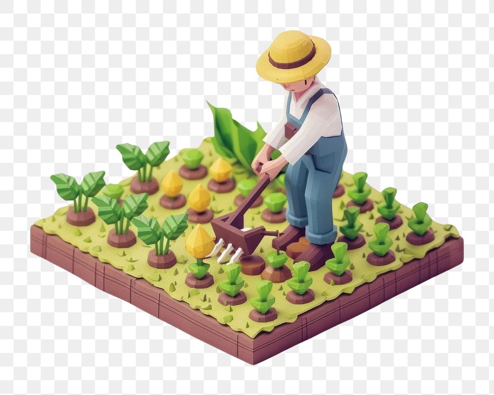 PNG Farmer gardening outdoors gardener