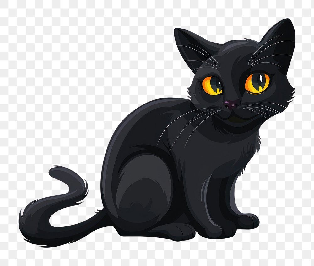 PNG Black cat icon animal mammal pet