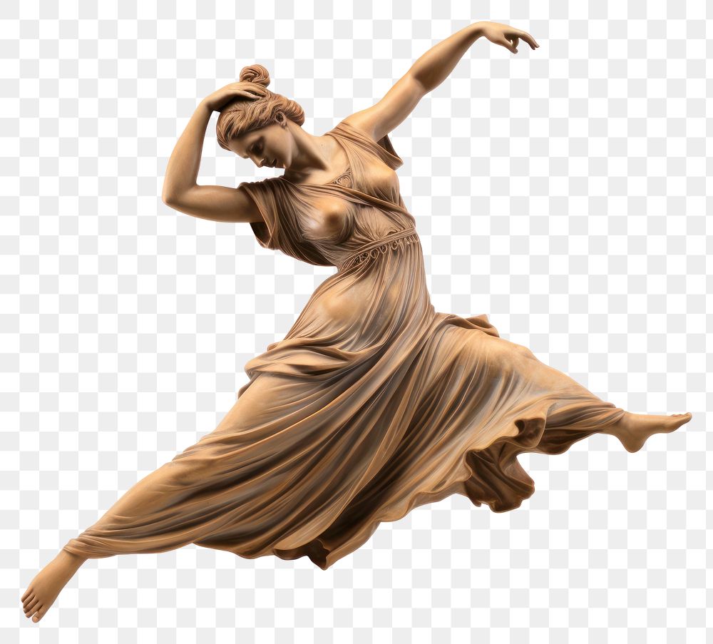 PNG  Greek sculpture dancing recreation performer person.