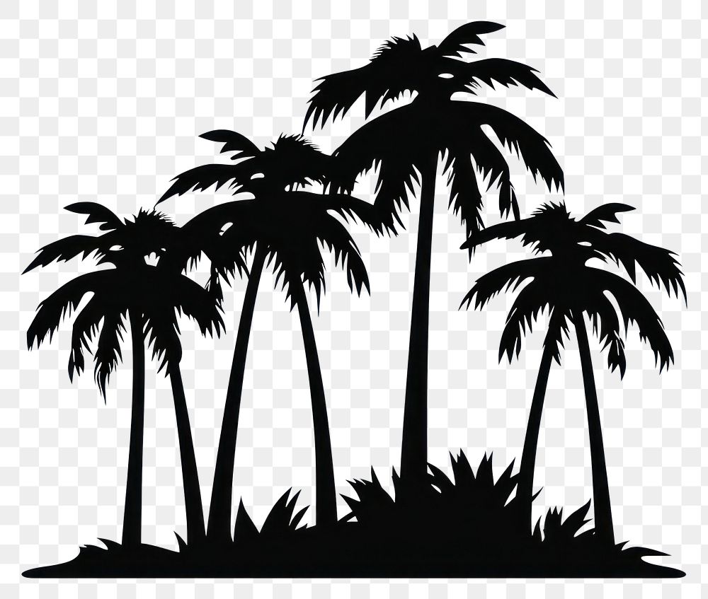 PNG  Jungle silhouette arecaceae outdoors.