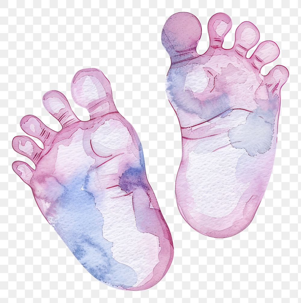 PNG Baby Footprints illustrated drawing sketch
