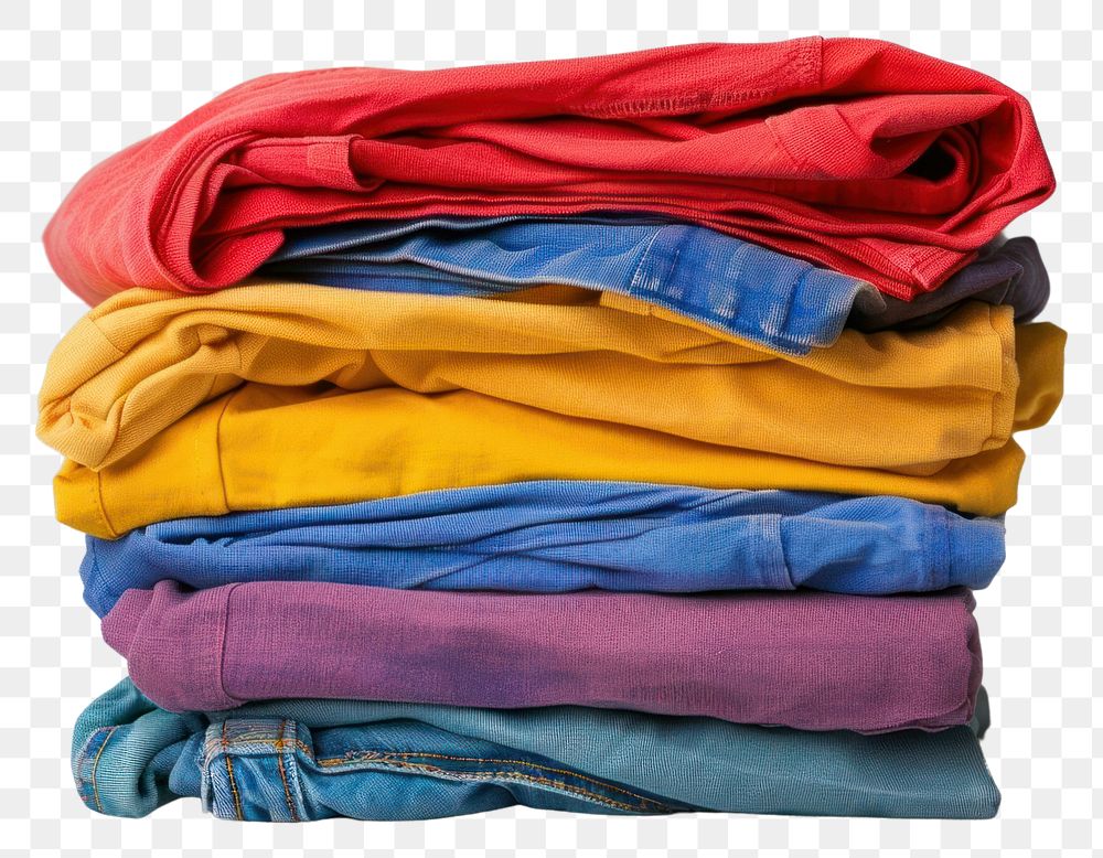 PNG  Stack of clothes clothing blanket apparel.
