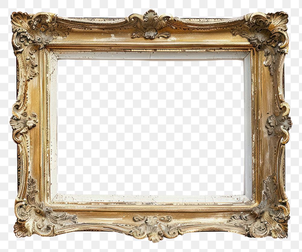 PNG  Gold picture frame mirror photography furniture