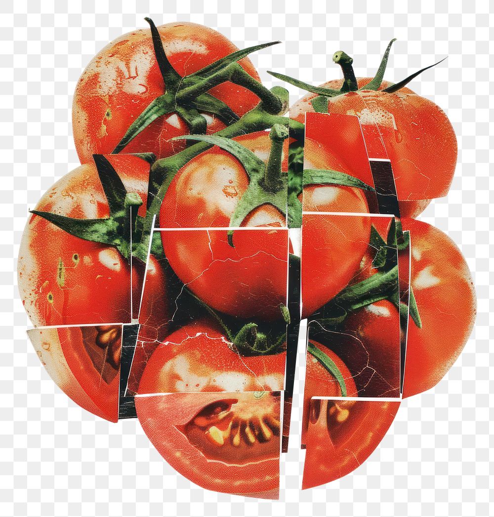 PNG Tomato shape collage cutouts vegetable weaponry ketchup.
