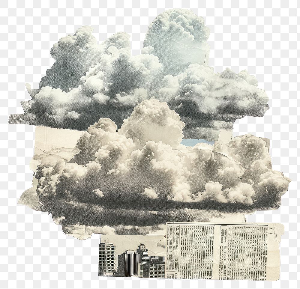 PNG Cloud collage cutouts outdoors cumulus weather.