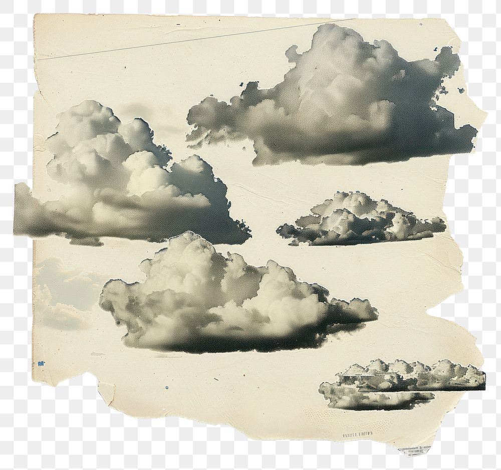 PNG Cloud collage cutouts outdoors cumulus weather.