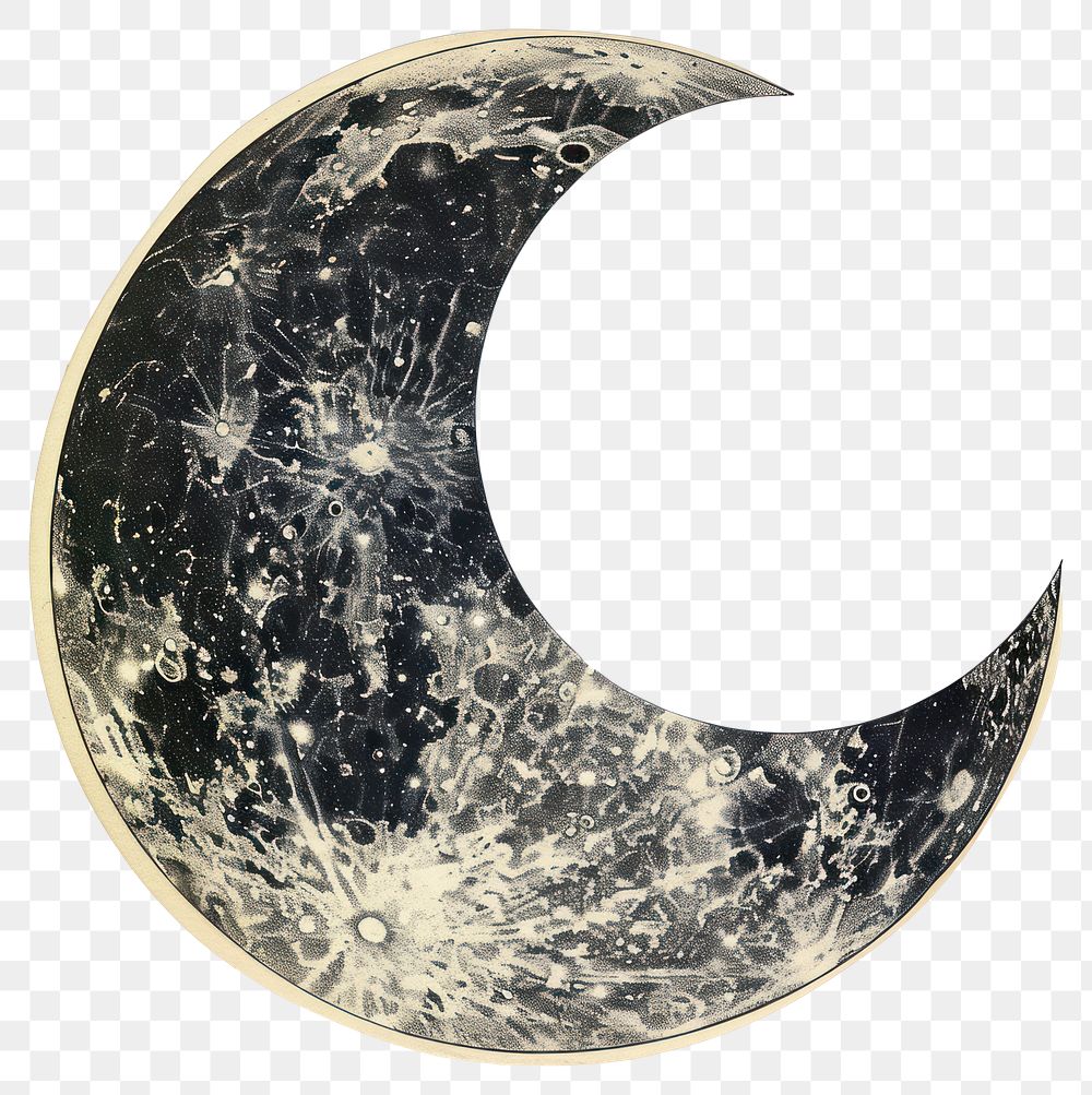 PNG Moon shape collage cutouts astronomy outdoors nature.