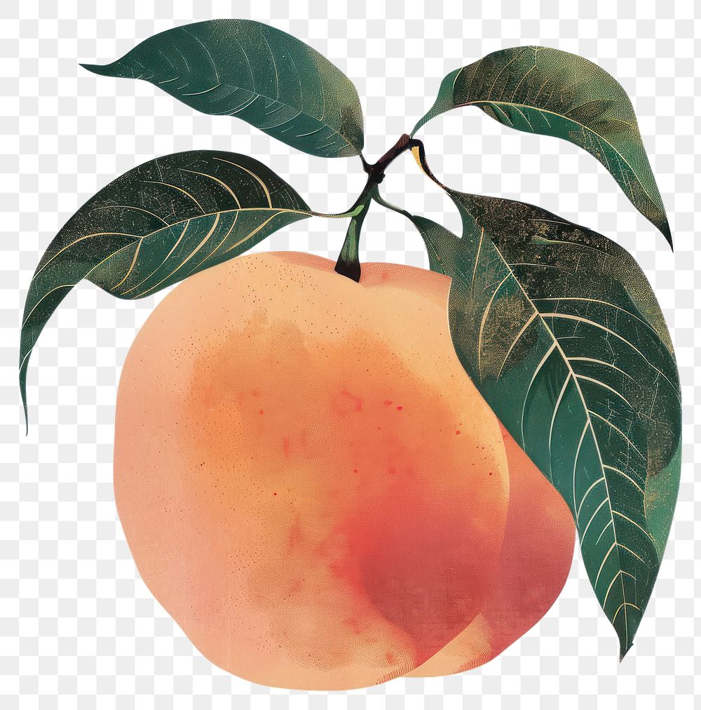 PNG Peach shape collage cutouts produce animal fruit.
