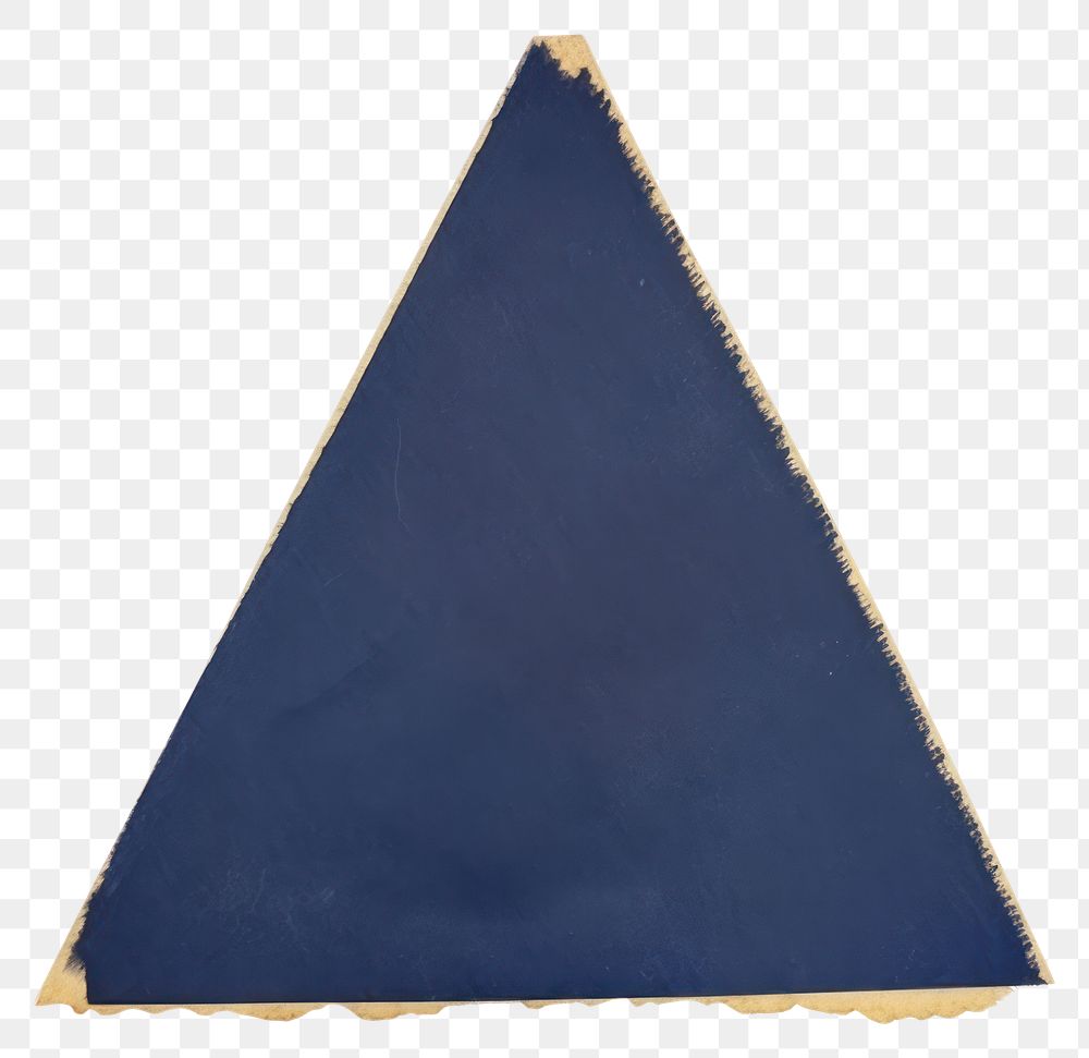 PNG  Blue triangle ripped paper blackboard.