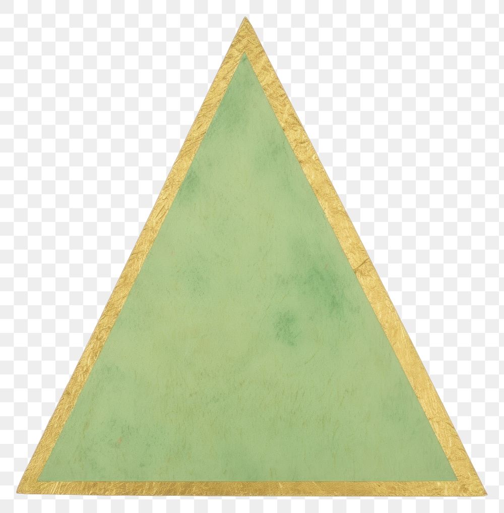 PNG  Green triangle ripped paper.