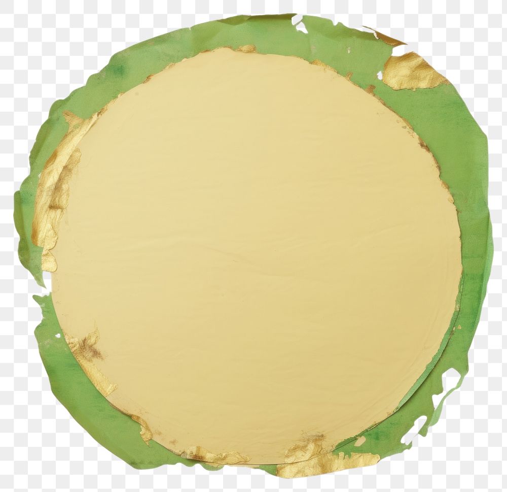 PNG  Green circle ripped paper diaper food.