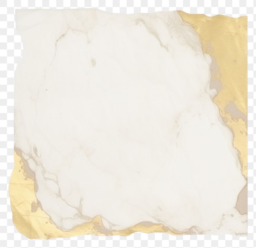 PNG  Gold white marble ripped paper diaper.