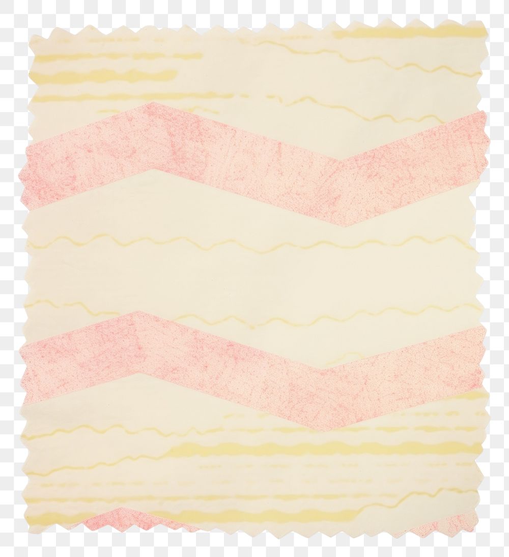 PNG  Beige chevron ripped paper diaper rug home decor.