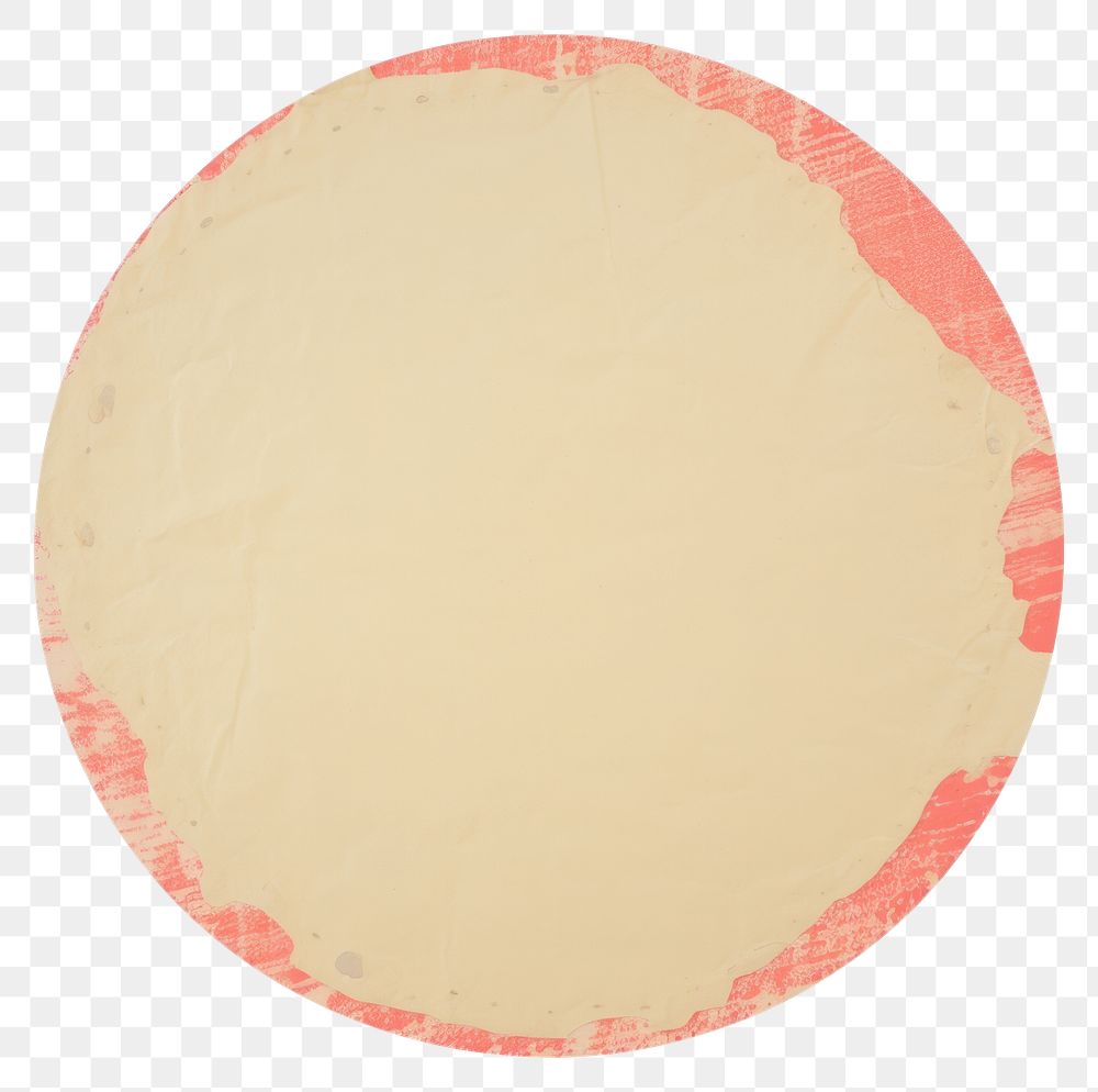 PNG  Beige circle ripped paper disk home decor.