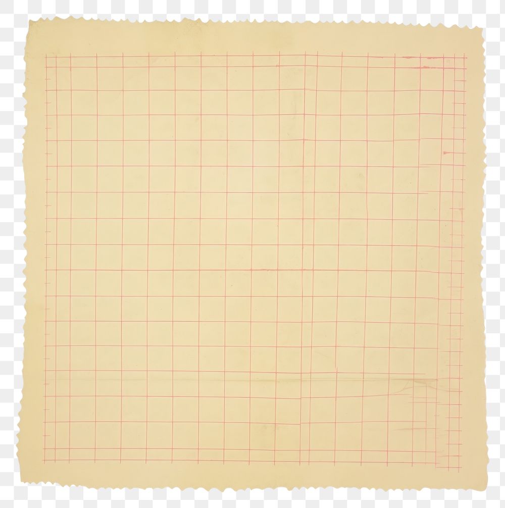 PNG  Beige grids ripped paper text linen page