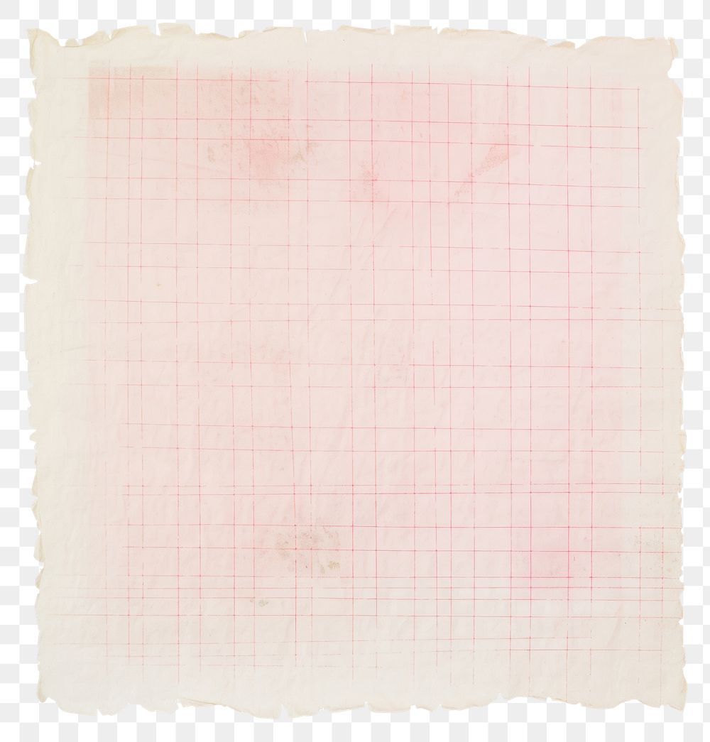 PNG  Pink grids ripped paper text linen page