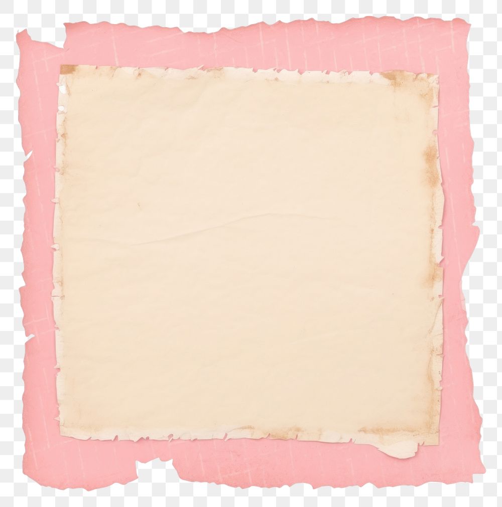 PNG  Pink square ripped paper white board.