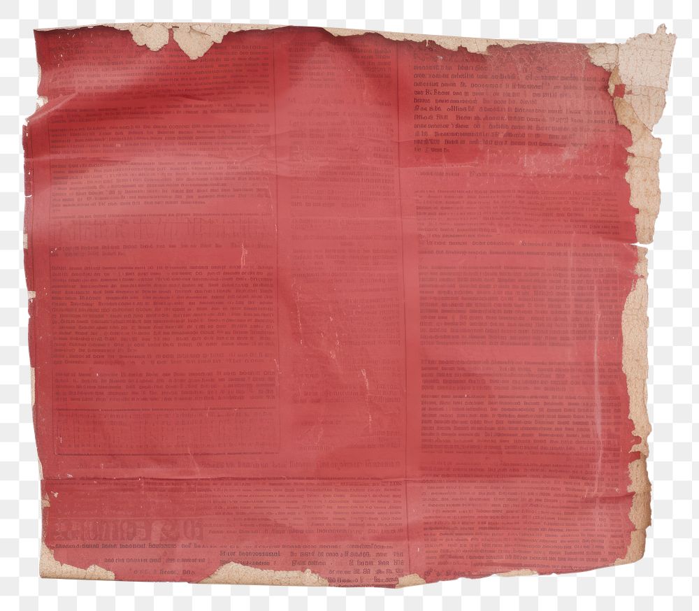 PNG  Red newspaper ripped paper text diaper.