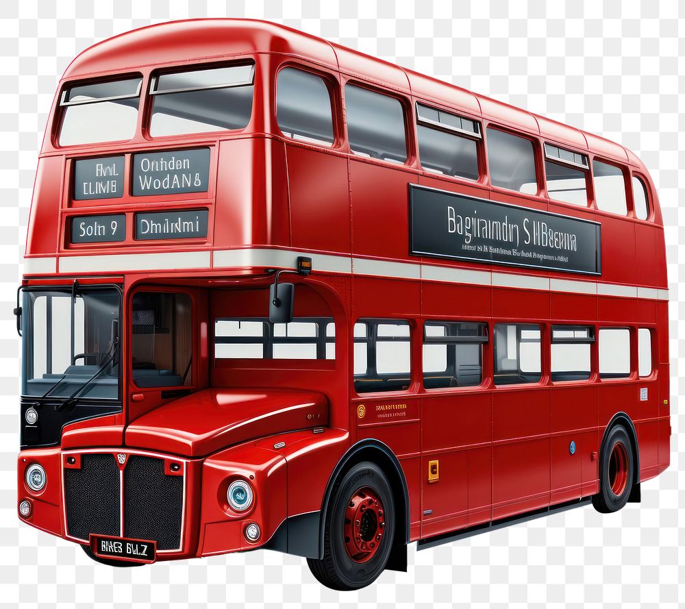 PNG  London bus transportation vehicle double decker bus.