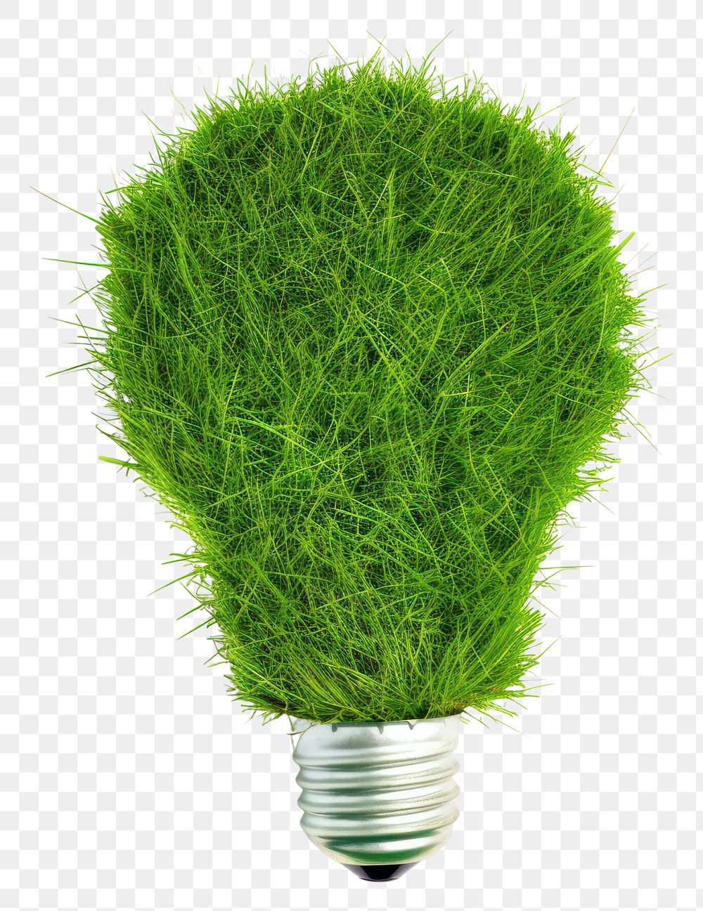 PNG Lightbulb shape lawn grass seasoning plant.