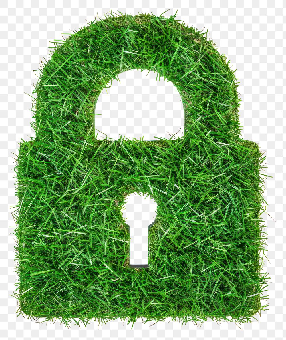 PNG Lock shape lawn grass green football.