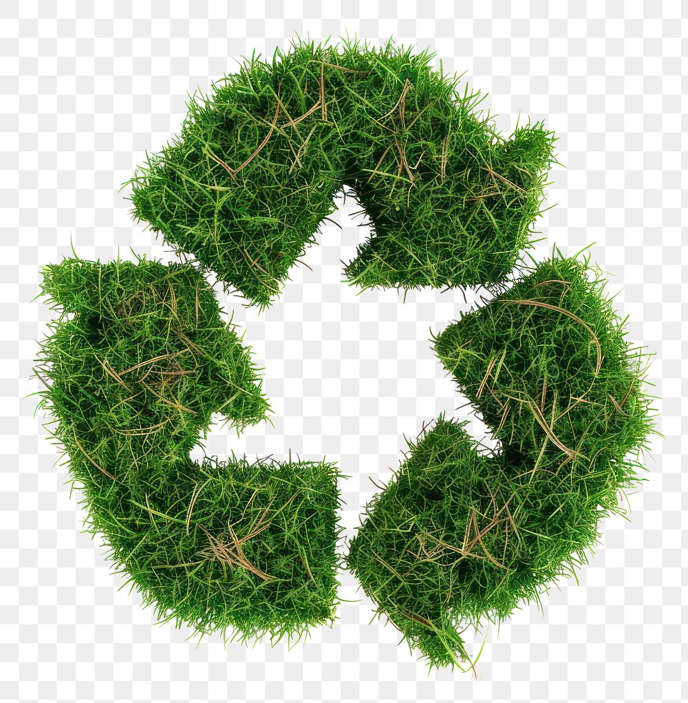 PNG Recycle shape grass symbol green plant.