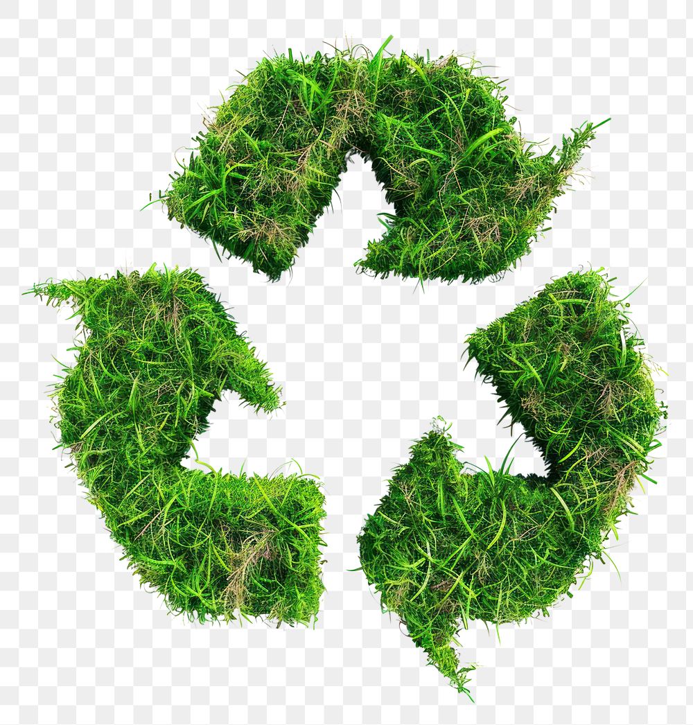 PNG Recycle shape grass symbol green plant.
